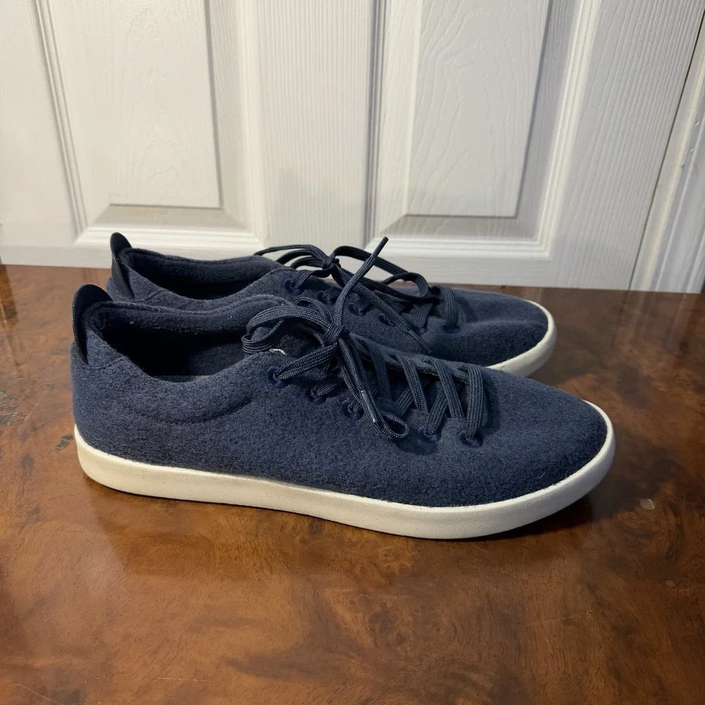 Allbirds Men's Navy Blue Wool Piper Sneakers Size 13 Lace Shoes